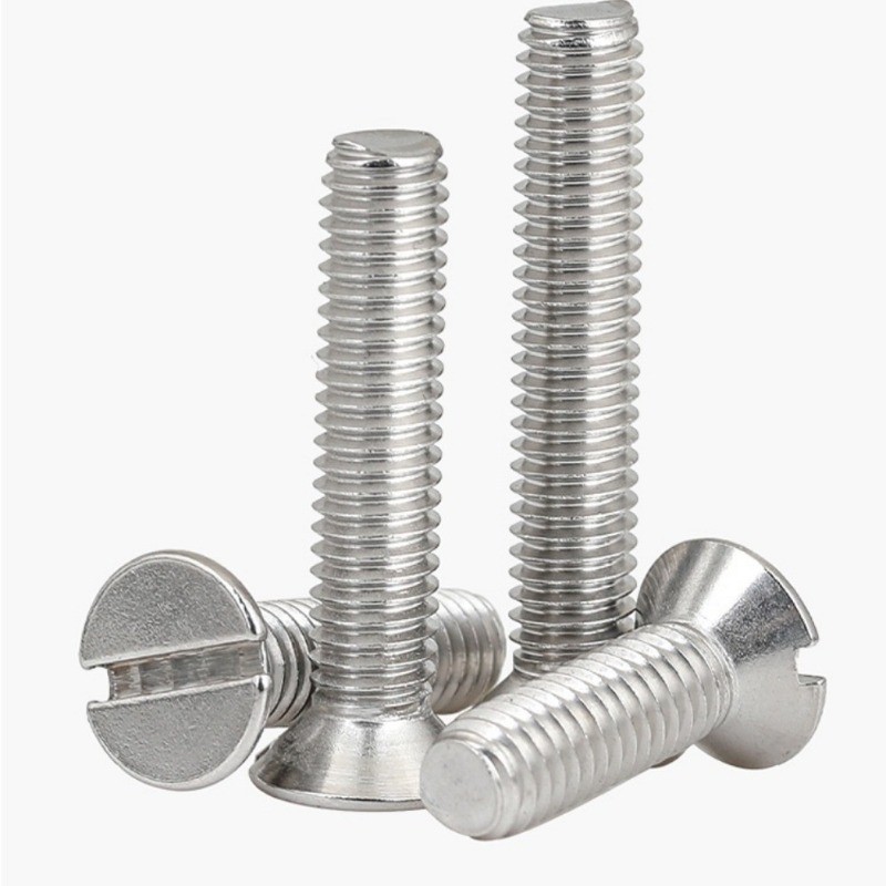 GB68 304 สแตนเลส one-word slot consunk หัวสกรู slotted แบนหัวสกรู M1.6M2M2.5M3M4M5M6M8M1012XXX-MB