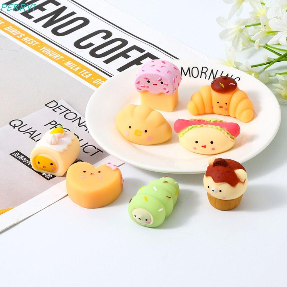 PERRY Fillers Box Toys, Bakery Food Random Lucky Squeeze Toys, Kawaii Lucky Soft Squeeze Pinch Toys 