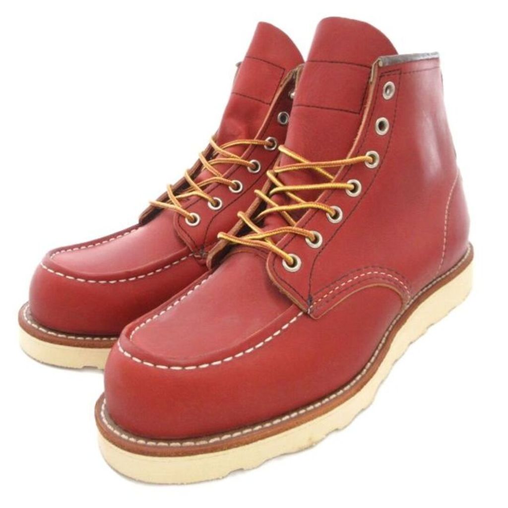 REDWING Boots leather Red Direct from Japan Secondhand