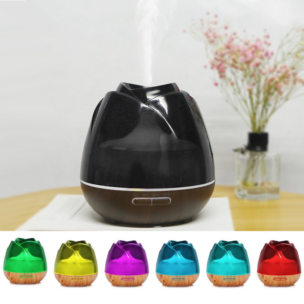 Rose ไม้ 400 กลีบ ml กลิ่นหอมเครื่อง Aroma Diffuser Humidifier ขนาดใหญ่ Aroma Diffuser อัลตราโซนิกใน
