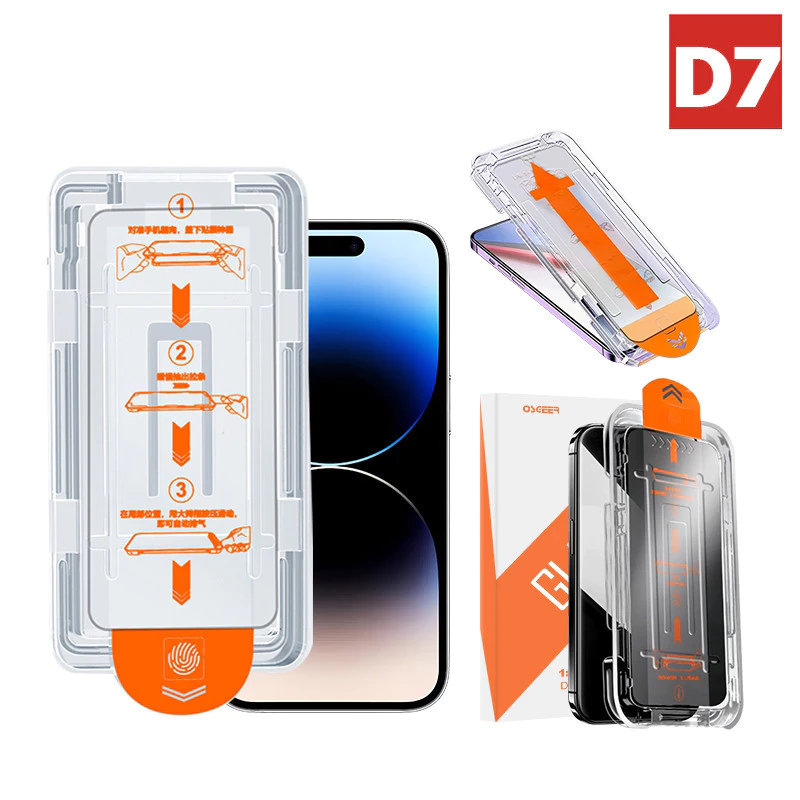 It สําหรับ iPhone 11 12 13 14 15 16 17 air pro max Screen Protector [ชุดฝุ่นอัตโนมัติ], ฟิล์มกระจกนิรภัยคลุมทั้งหมด