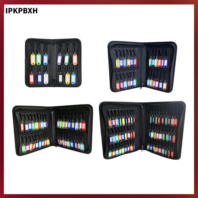 MagiDeal กล่องใส่กุญแจแบบพกพา,กระเป๋าจัดระเบียบซิปแบบพกพา Key Keeper คอนเทนเนอร์พร้อมตะขอและแท็กทนไฟสําหรับรถเช่า Estate ขาย