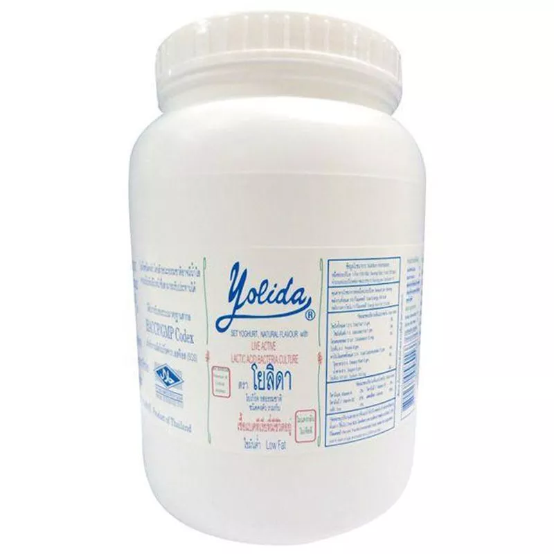 โยลิดาโยเกิร์ตรสธรรมชาติ 1.8กก. Yolida Yoghurt Plain 1.8kg. [หมายเลขบาร์โค้ด 8851262058016 ]