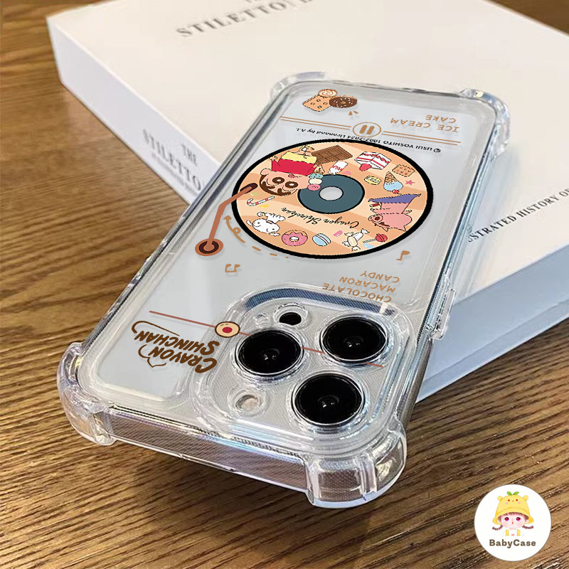 เคสโทรศัพท์ใสกันกระแทกชินจัง เหมาะสำหรับ IPhone 17 16 15 13 12 11 14 Pro Max XR X XS Max 7 8 6 15 14 16 Plus Air