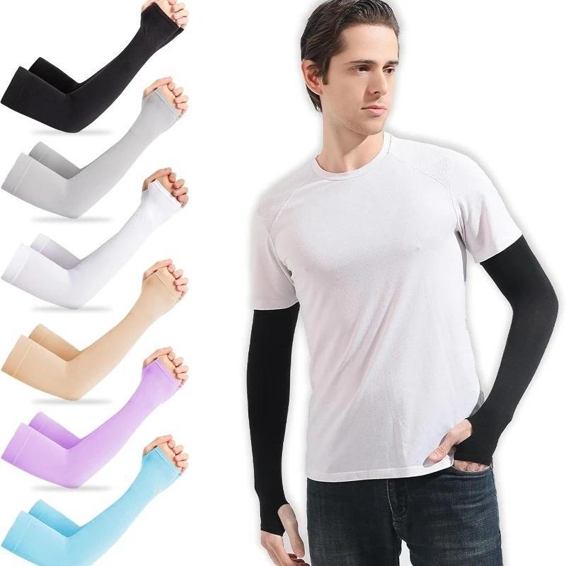 1 Pair Running Sleeves for Men and Women,Cooling UV Protection Arm Sleeves,Arm Sleeves UV Sun Protec