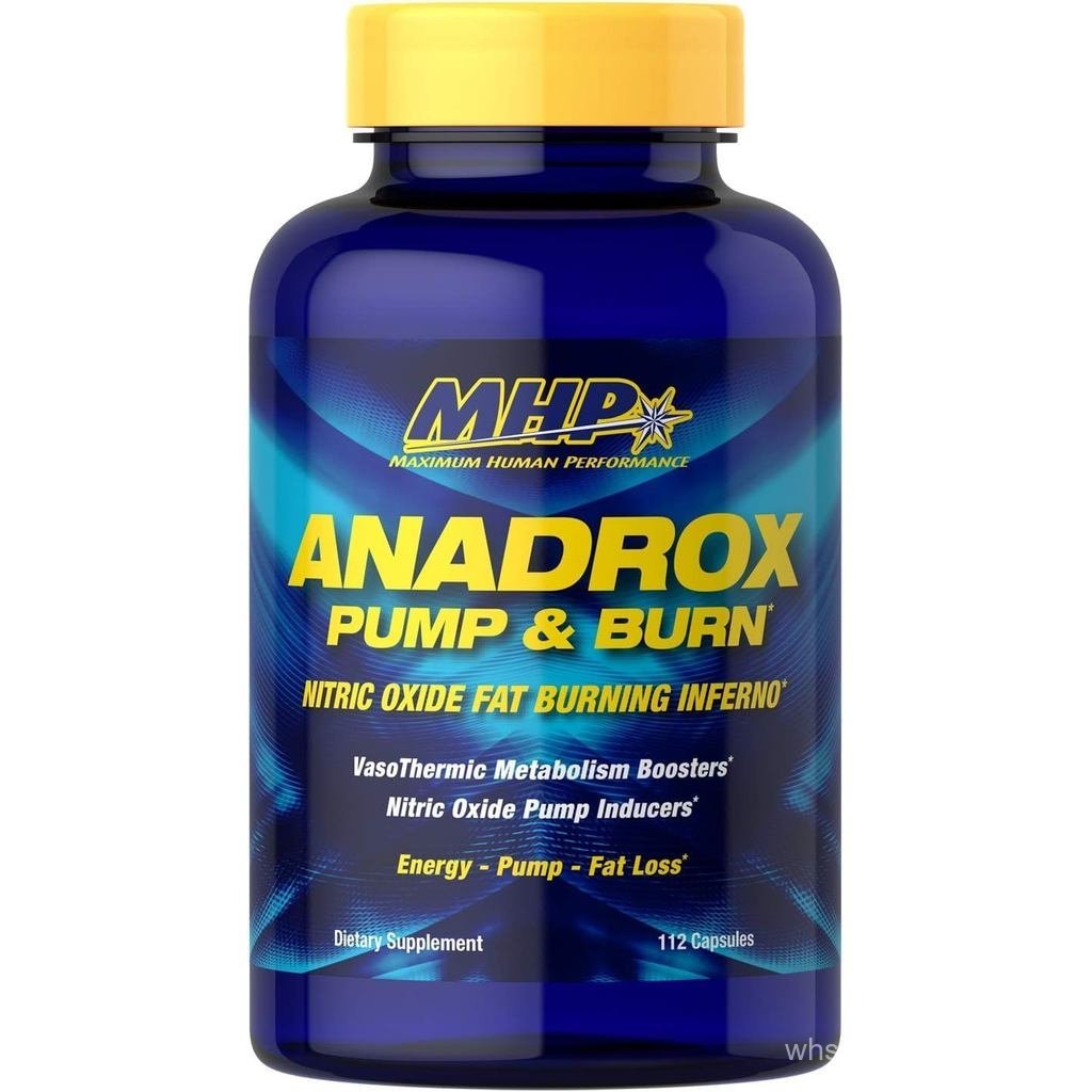 Maximum Human Performance MHP Anadrox Pump & Burn, Nitric Oxide Fat Burning Inferno, 112 แคปซูล