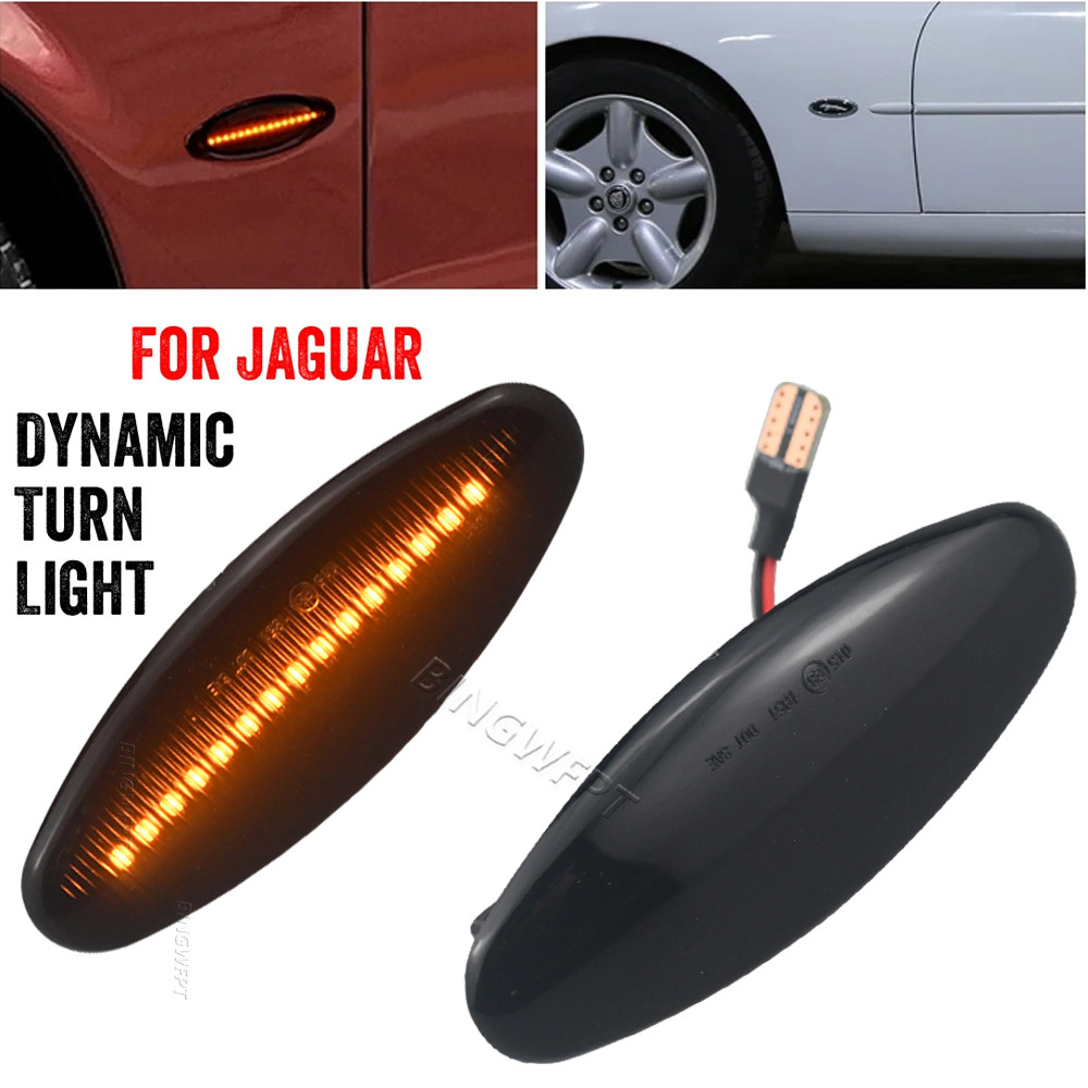 แบบไดนามิกไฟเลี้ยว LED สําหรับ Jaguar XK8/XKR 1996-2005 สําหรับ Jaguar XJ X350 2003-2006 ไฟเลี้ยวด้า