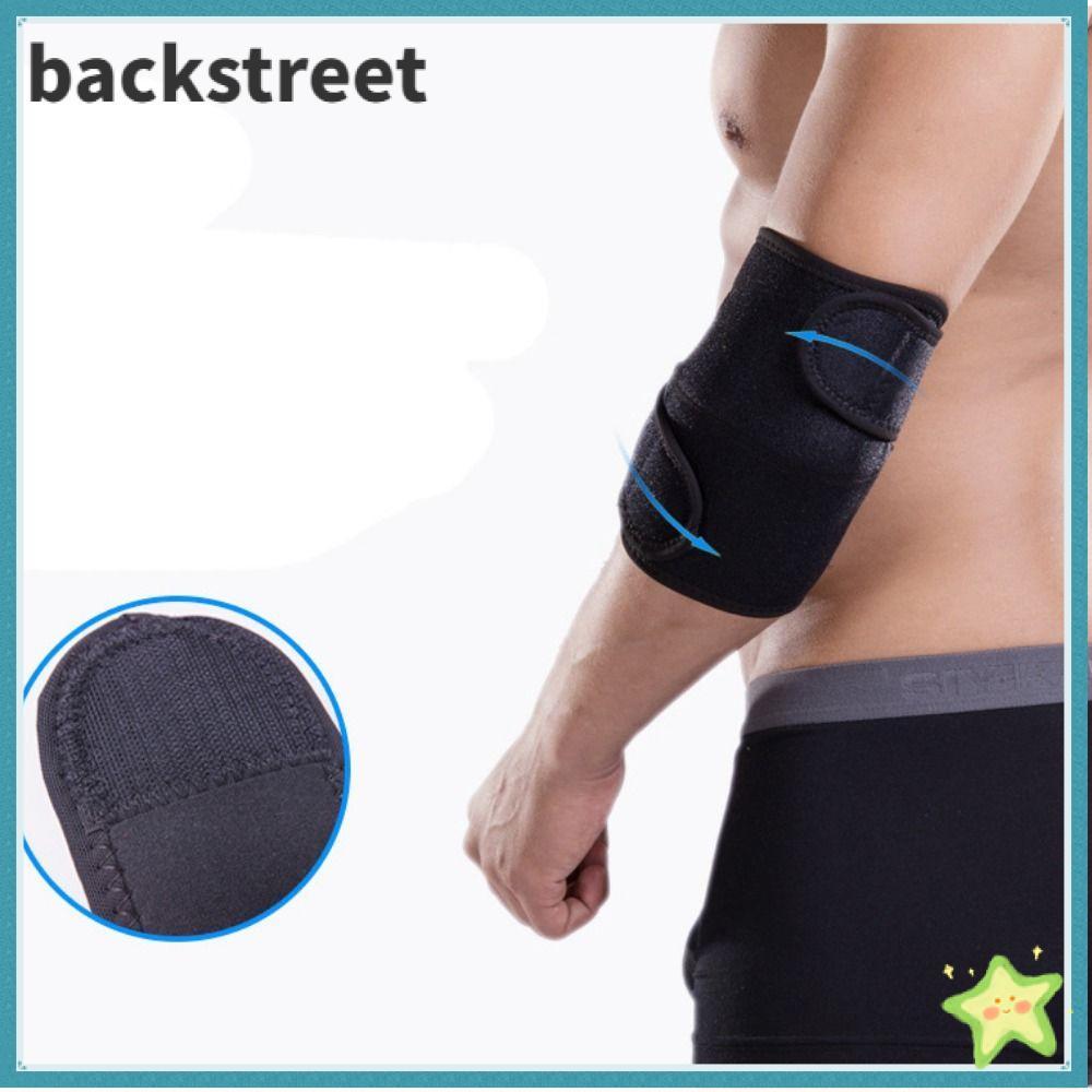 BACKSTAGEREETDV Elbow Support Spring Elbow Brace Gym Sports Breathable Arm Sleeve Pad