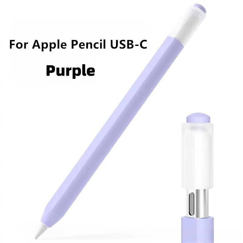 ปากกาStylusสําหรับAppleดินสอUSB-Cแท็บเล็ตดินสอสีเคสอ่อนสําหรับAppleดินสอ 3 USB-C Anti-Scratchซิลิโคนปากกาสัมผัสฝาครอบป้องกัน