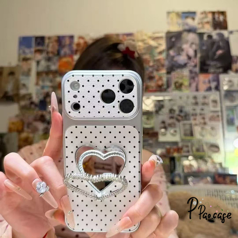 เคสเปลี่ยนหนัง ลายดาว+จุด สไตล์สบายๆกันกระแทก เข้ากับIPhone 11 17 16 14 15 12 13 Pro Max 16 15 14 Plus Air 16 13 Pro TPU