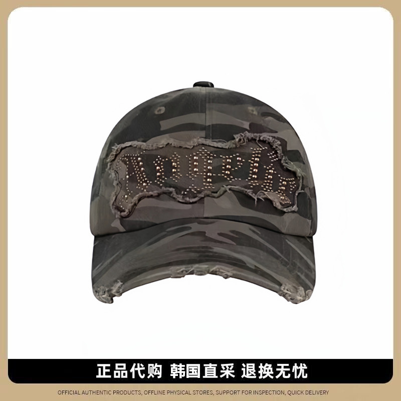 เกาหลี 2,000archives Zhang Yuanying JOY Xu Yunzhen natty หมวกเบสบอลสไตล์เดียวกัน Rivets Camouflage ห