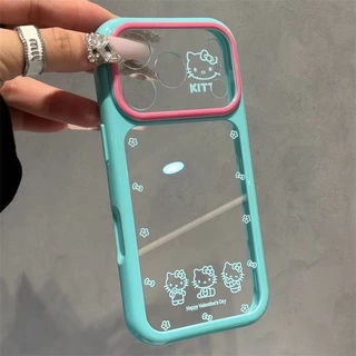 คู่สีความคมชัดหน้าต่างขนาดใหญ่เหมาะสําหรับ แอปเปิล 17 เคสโทรศัพท์มือถือ ไอโฟน16/15/13 โปร่งใส 14 ปกอ่อน 12 ผู้หญิง