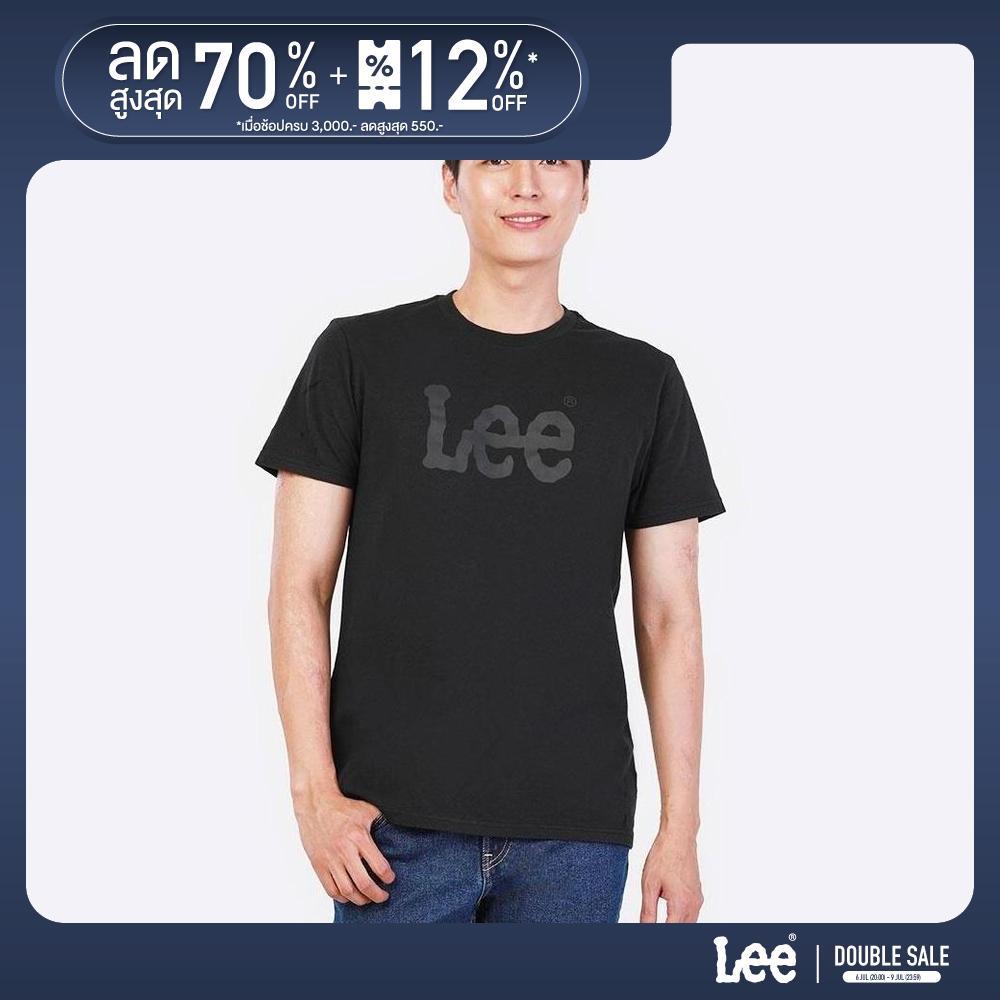 LEE เสื้อยืดแขนสั้นผู้ชาย Black Collection ทรง REGULAR รุ่น LE S323MTSSN24 สีดำ