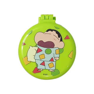 Comb Crayon Shinchan หวีกระจกแบบพกพาชินจัง ทรงกลมพับได้ กว้าง 7 ซม. ลายการ์ตูนลิขสิทธิ์ วัสดุพลาสติก