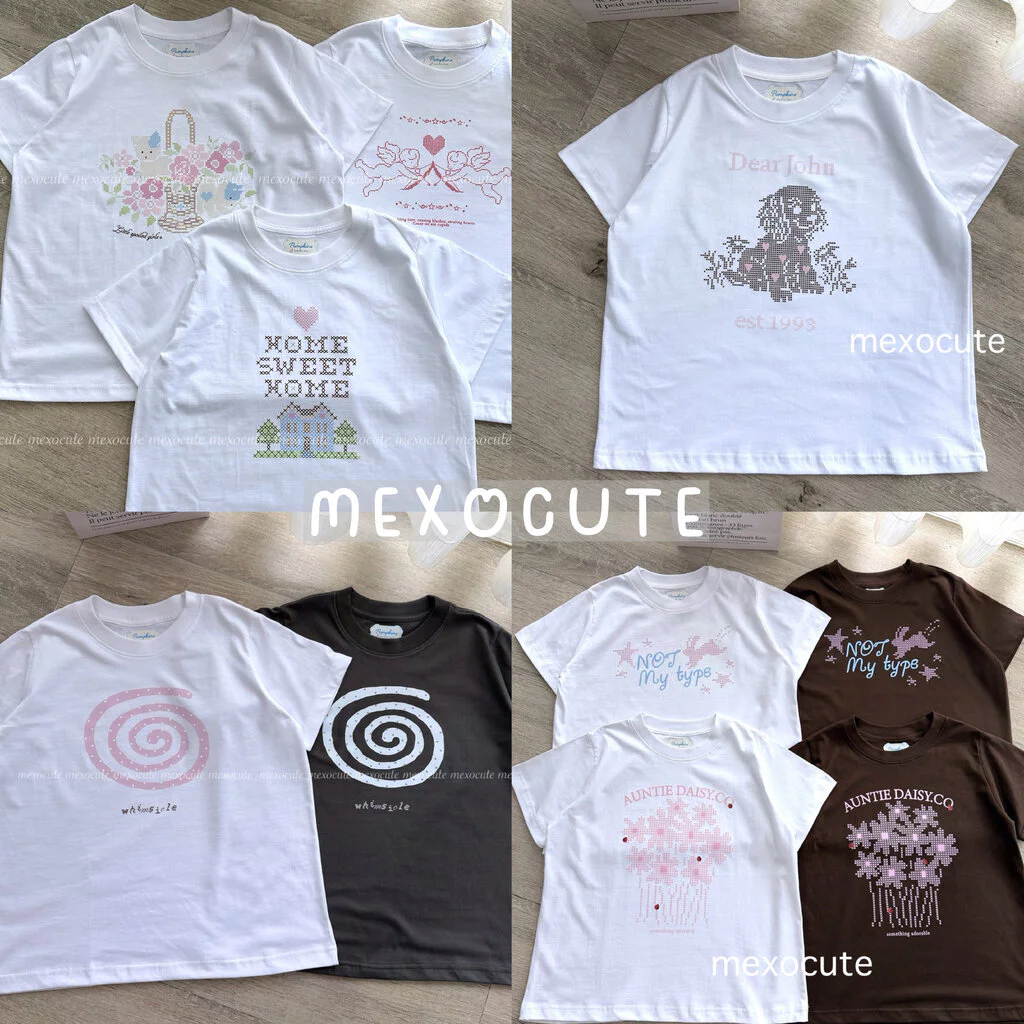 mexocute (อก38/อก34) เสื้อครอป Baby Tee ผ้าคอตตอน หนานุ่ม เดอะพัมกิ้น #4