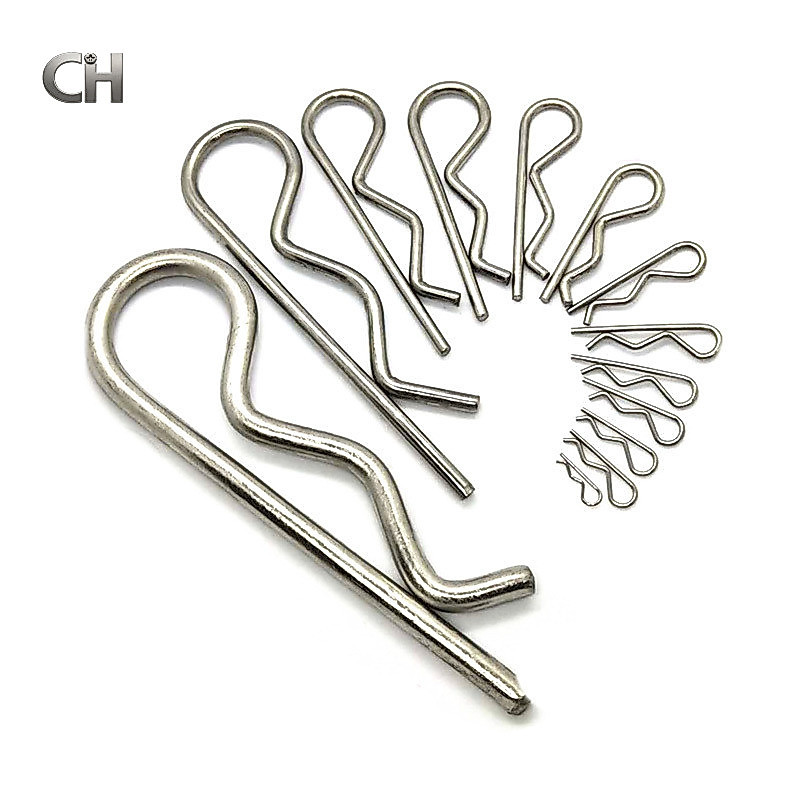 B-pin R-pin ยืดหยุ่นปิดเปิด สแตนเลส wave PIN R-pin การ์ด Hairpin ล็อค สลัก M1/M1.2M1.5M1.8/M2/M2.5/M