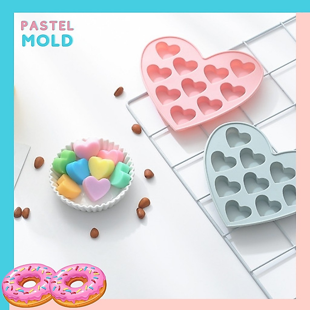 Mold Pastel พิมพ์ซิลิโคนหัวใจ10ช่อง ทำวุ้น ช๊อคโกแลต ตกแต่งเทียนหอม สุดปัง สุดน่ารักมาก รีบมาตำกันนะจ๊ะ #ห้ามพลาด !!