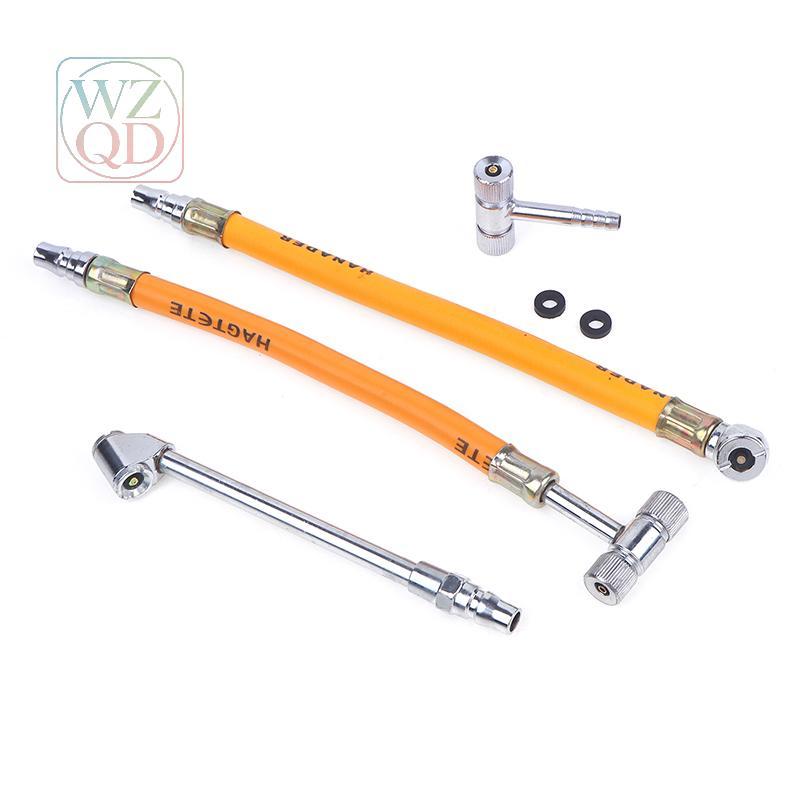 [WZQD] จักรยานพองมอเตอร์ไซด์ Tru Tyre Inflator Connector เครื่องมือฮาร์ดแวร์รถหัวฉีดวาล์วท่ออากาศพองเข็มปั๊ม