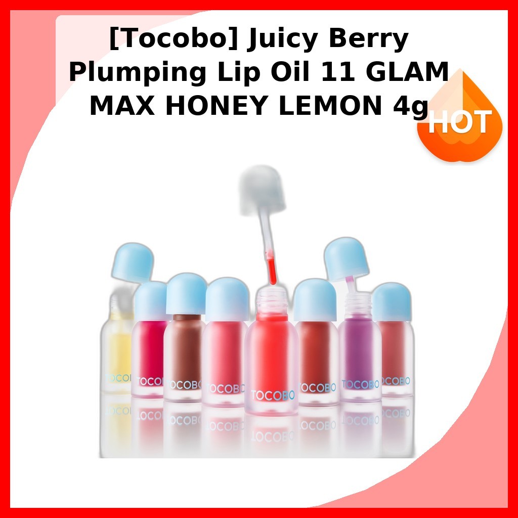 [Tocobo] Juicy Berry Plumping Lip Oil 11 GLAM MAX HONEY LEMON 4g / Korean Lip Oil / Plumping Effect 