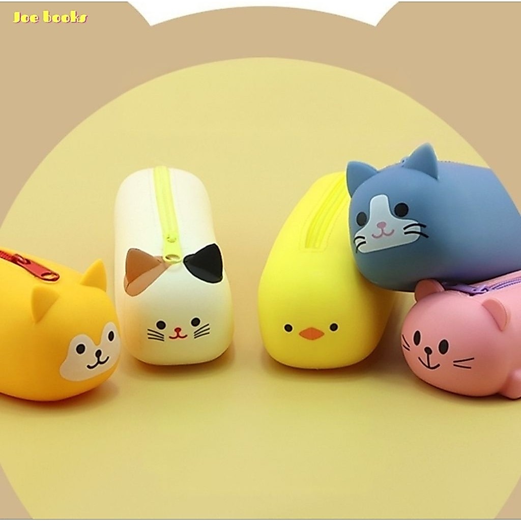 [พร้อมส่งจากกทม.] กล่องเครื่องเขียน,ดินสอซิลิโคนความจุขนาดใหญ่นุ่ม,น่ารักแบบพกพาการ์ตูนสัตว์กระเป๋าเด็กของขวัญ
