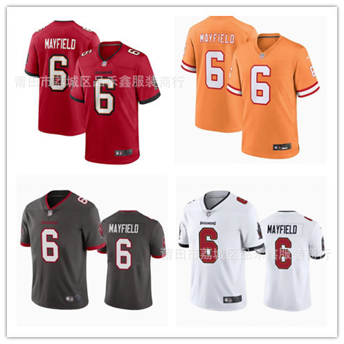 ส่งเร็ว!!Nfl Pirates TAMPA BAY BUCCANEERS 6-MAYFIELD MAYFIELD เสื้อรักบี้