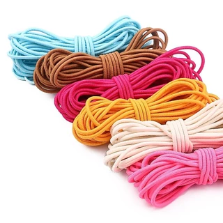 5M 2/2.5mm Colorful Round Elastic Band Round Rope Rubber Band Line Cords Findings For Jewelry Making Accessories