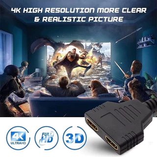 HDMI Splitter 1 In 2 Out 1080P Adapter สายแยกสัญญาณ HDMI แปลงภาพสำหรับแล็ปท็อป TV PS4 PS3 Xbox DVD HDTV