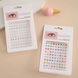 (พร้อมส่งในไทย) สติกเกอร์เพชรเทียม พลอยเทียม กลิตเตอร์ ไข่มุก 3D สําหรับตกแต่งเล็บ แต่งหน้า DIY