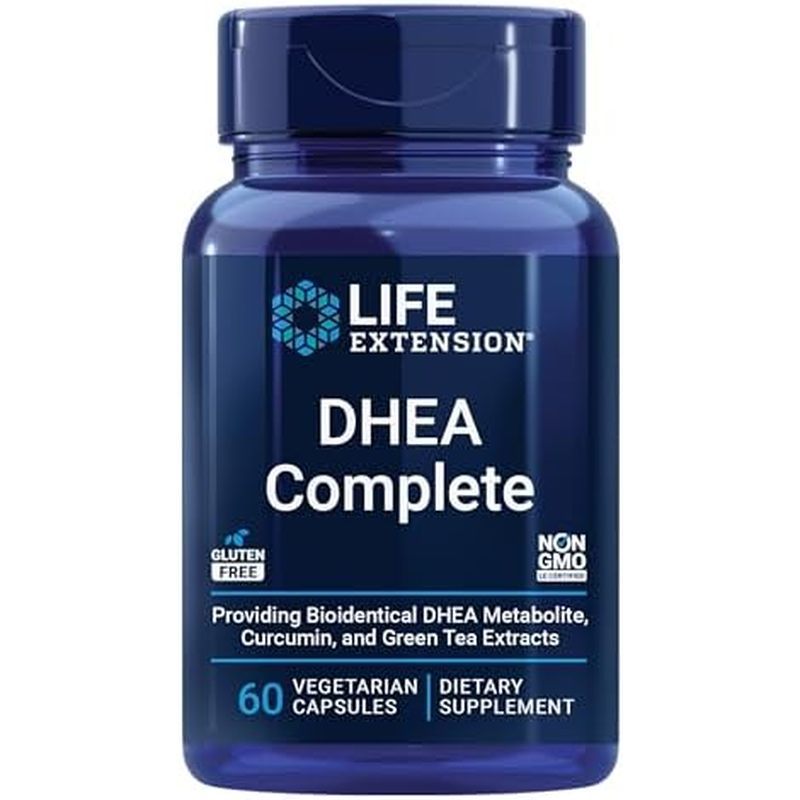 Life Extension DHEA และ 7-Keto DHEA แคปซูลมังสวิรัติที่สมบูรณ์เพื่อขยายตัวเพื่อสุขภาพ & อารมณ์ แมสกล