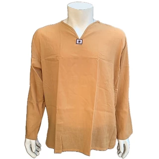 T&P เสื้อพื้นเมืองผ้าสาลู Size S-2XL เสื้อคอวีพระอาทิตย์ [แขนยาว] เนื้อผ้าบางมากสวมใส่สบาย UNISEX