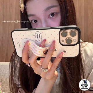 ที่วางพลาสเตอร์ลายดาวสีชมพูน่ารักบนพื้นขาว KT For iphone 17 16 15 14 13 12 11 pro max เคสไอโฟนสวยๆ กันกระแทก เคสป้องกัน