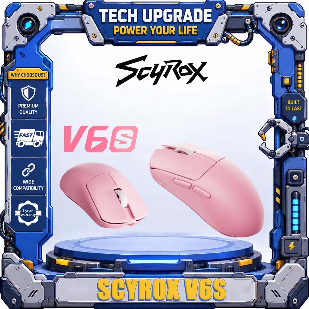 Scyrox V6s น้ําหนักเบา PAW3950 ไร้สาย Dual 8K Esports เมาส์สําหรับเล่นเกม, Kaihua Light Micro Motion