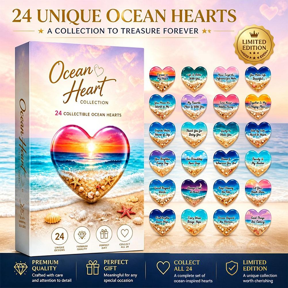 2D อะคริลิคแบน Ozean Herz Meereswellen Ocean Heart Advent ปฏิทิน P7M4