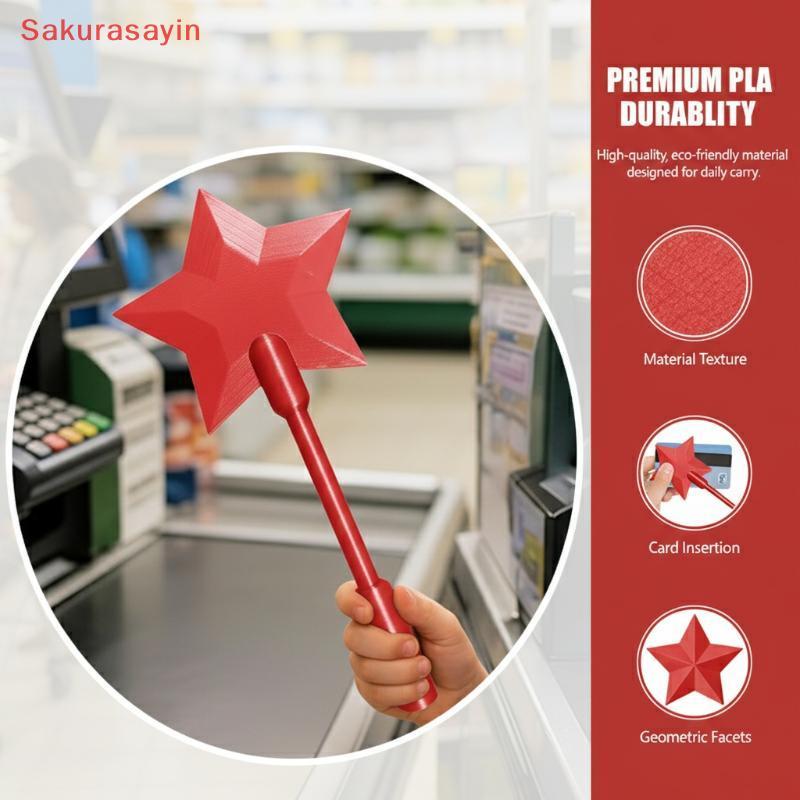 {Sakurasayin} 1 ชิ้น 3D พิมพ์ Star Wand Tap To Pay Star Magic Wand แบบพกพา Contactless Payment Card 