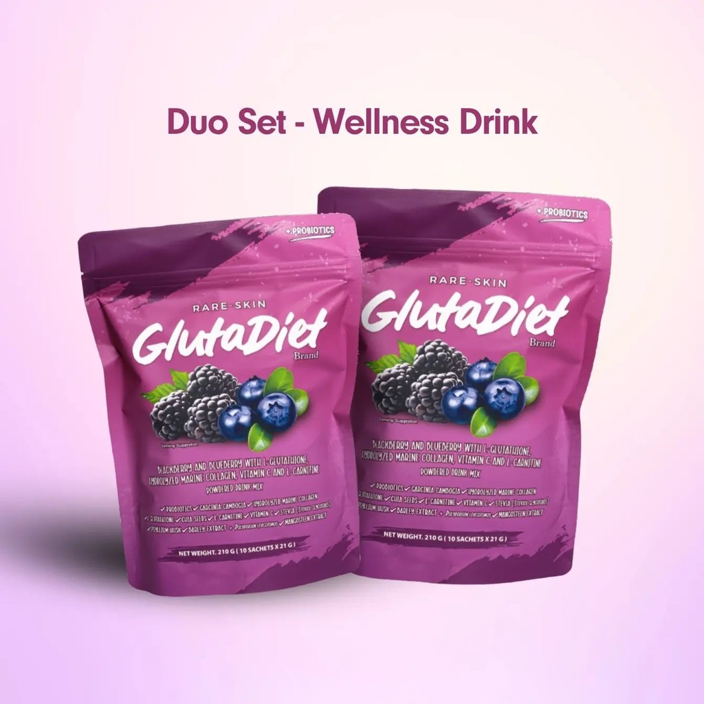 [SULIT BUNDLE 2] FDA APPROVED GlutaDiet Detox Glow Drink - Blackberry & Blueberry | ด้วยกลูตาไธโอน ค