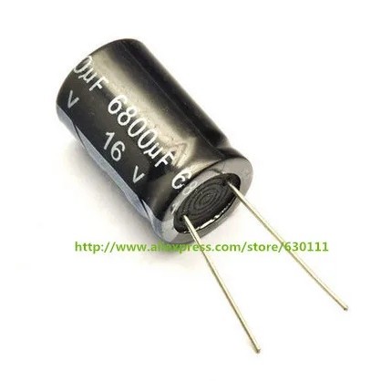 200PCS-20PCS 6800UF 16V ตัวเก็บประจุไฟฟ้า 16V6800UF 16*25 มม.