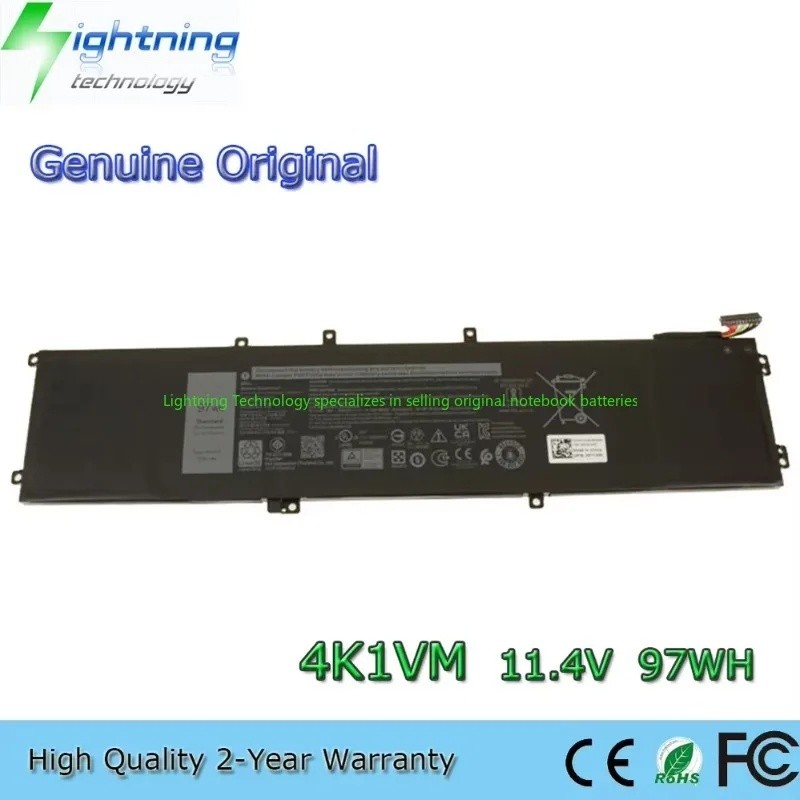 2025 ปี 4K1VM 11.4V 97Wh แบตเตอรี่โน้ตบุ๊คสําหรับ Dell G7 17 7700 V0GMT NYD3W W62W6 XYCW0 9TM7D NCC3