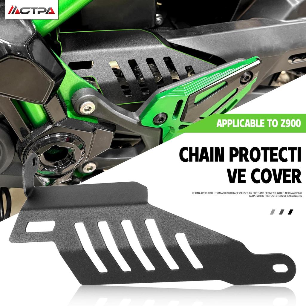 qสำหรับ Kawasaki Z900 Z900SE Z 900 2017-2026 ชุดป้องกันโซ่รถจักรยานยนต์ ฝาครอบสเตอร์ ป้องกันเฟรม อลู