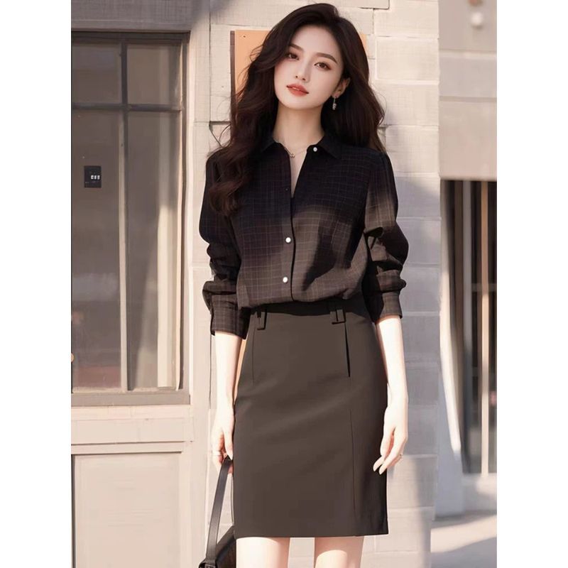 [สินค้าใหม่] Commuter เสื้อผ้าผู้หญิงชุดสูทระดับไฮเอนด์ต้นฤดูใบไม้ร่วงสวมใส่ทั้งชุดเทพธิดาสไตล์ใหม่ของอารมณ์พัดลมความรู้สึกหรูหรา Workpla