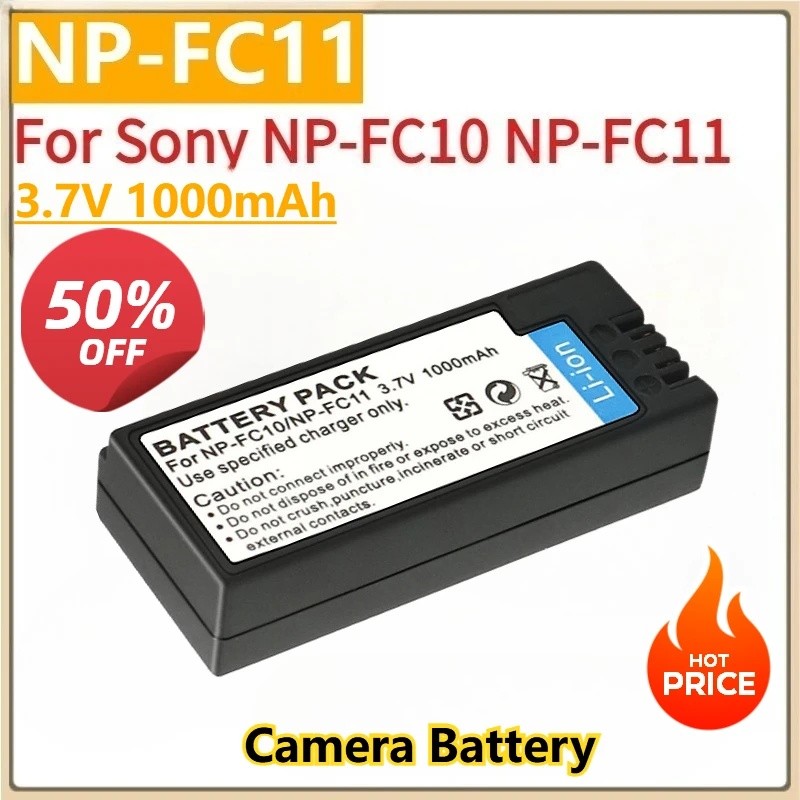 ใหม่เปลี่ยนแบตเตอรี่กล้อง NP-FC11 3.7V 1000mAh สําหรับ Sony NP-FC10 NP-FC11