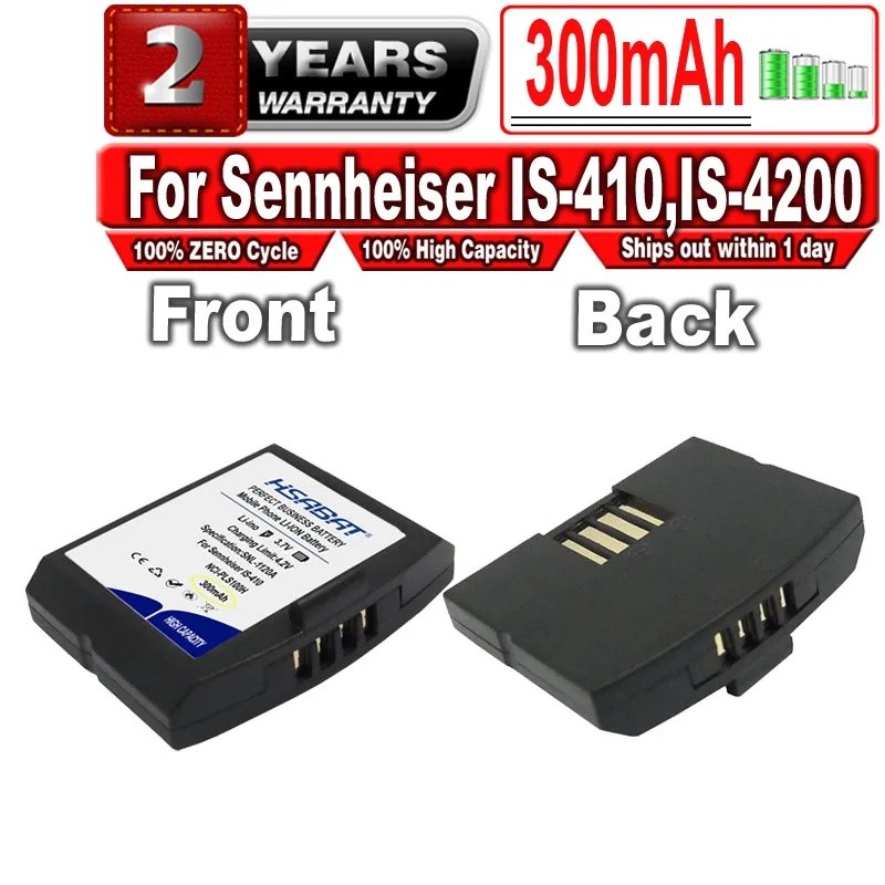 ฮาซาบาท 300มะห์ 500898, HC-BA300, NCI-PLS100H แบตเตอรี่สําหรับ Sennheiser IS-410,IS-4200,RI-410, RR4