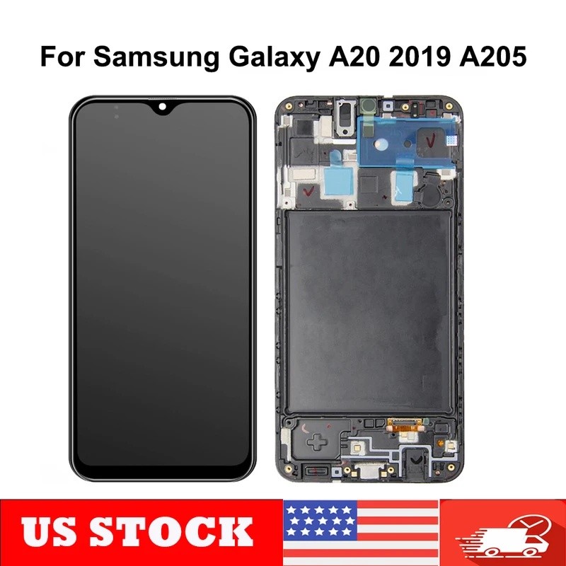 สําหรับ Samsung Galaxy A20 2019 A205F A205G A205W A205U จอแสดงผล LCD Touch Screen Digitizer Assembly