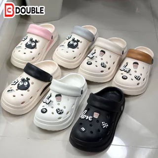 🔥รองเท้าแตะ EVA ดีไซน์น่ารัก BB Double รุ่นตกแต่งการ์ตูน วัสดุนุ่มเบา ใส่สบาย ระบายอากาศดี เหมาะสำหรับทุกวัน