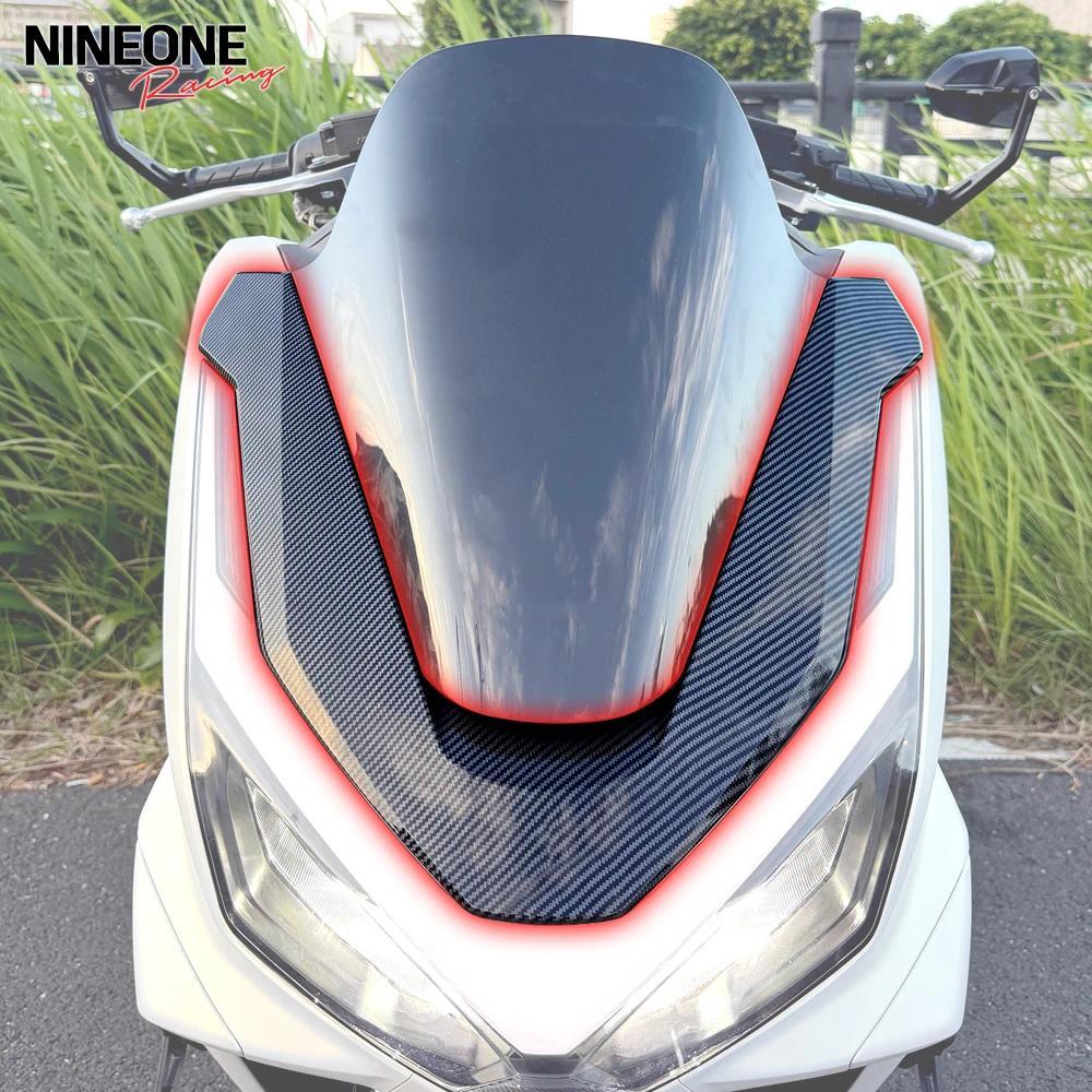Kฝาครอบตกแต่งมอเตอร์ไซค์ด้านหน้าคาร์บอนไฟเบอร์สำหรับ Honda PCX125 PCX160 PCX 160 2025 2026 ชุดแต่งแฟ