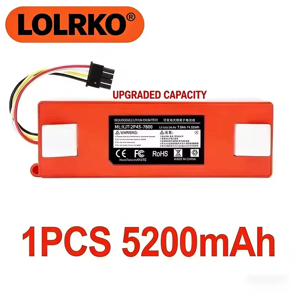 สําหรับ Xiaomi Roborock Li-ion แบตเตอรี่สําหรับ S50 S51 S55 S5 T6 Max S6 Pure S7 E4 E5 E6 เครื่องดูด