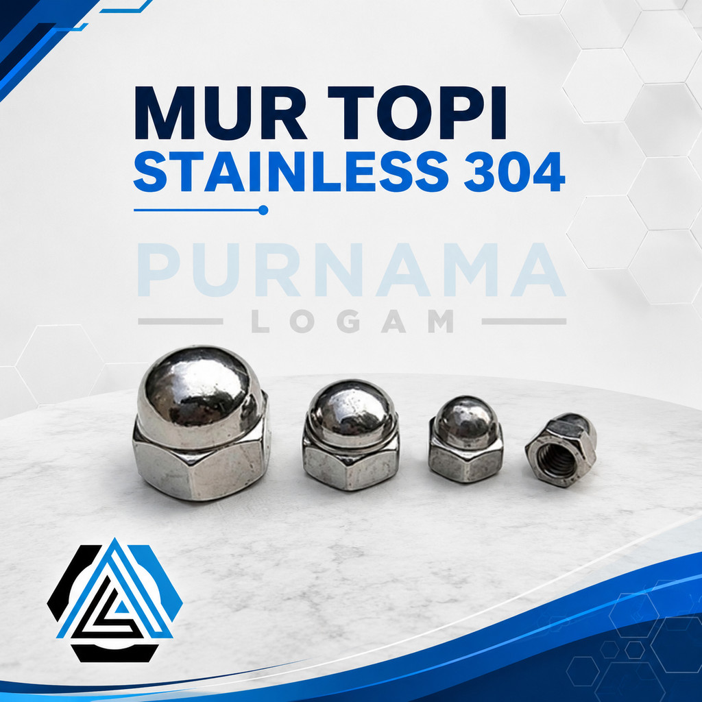 M4 Cap Nut 0.7 เกลียวสแตนเลส 304 A2-70 (Spanner 7)