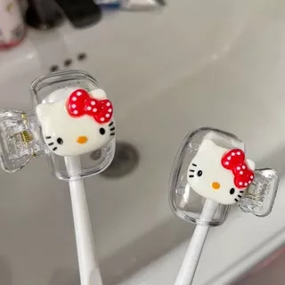 ฝาครอบแปรงสีฟัน สวัสดี คิตตี้ แบบพกพาพร้อมการป้องกันฝุ่นละอองและการออกแบบน่ารักสําหรับเดินทางและของใช้ประจําวัน
