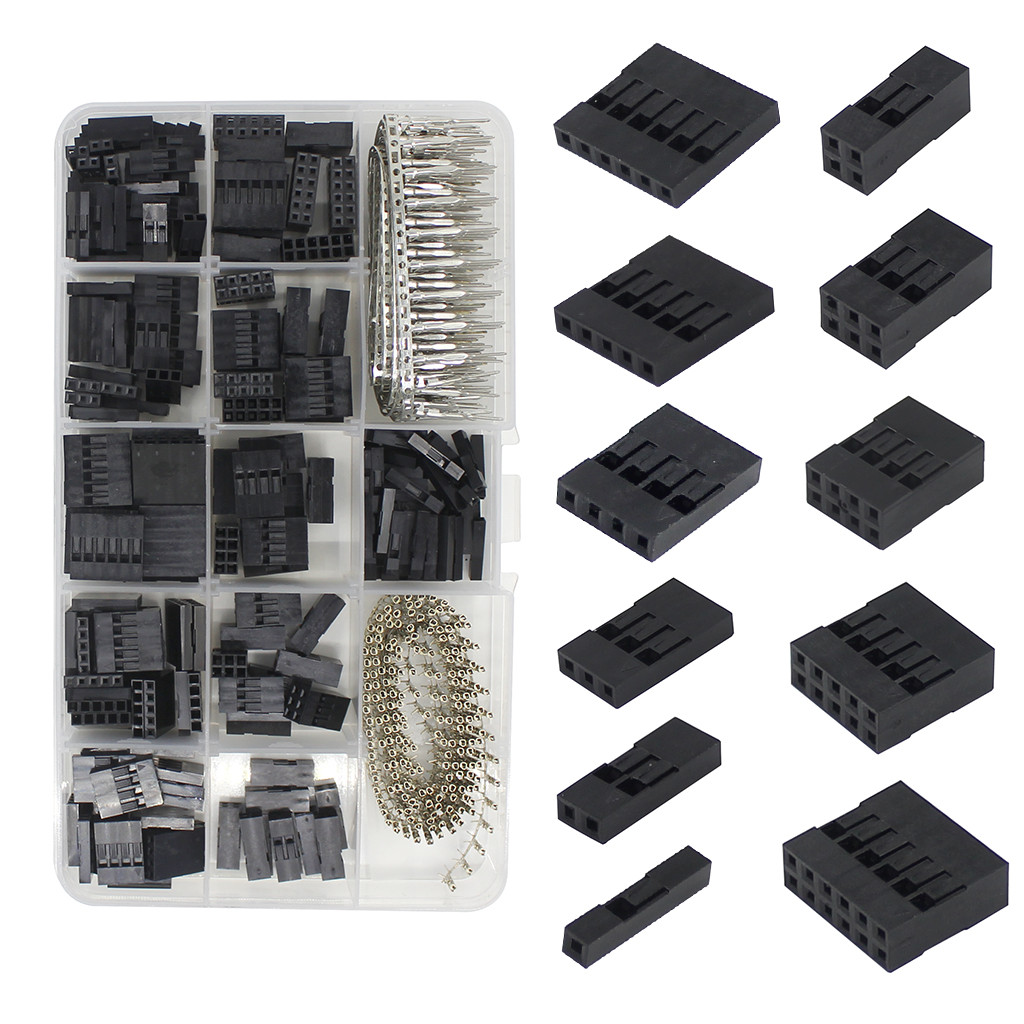620 ชิ้น Dupont Connector 2.54 มม., Dupont Cable Jumper Wire Pin Header Housing Kit, ชาย Crimp Pins 