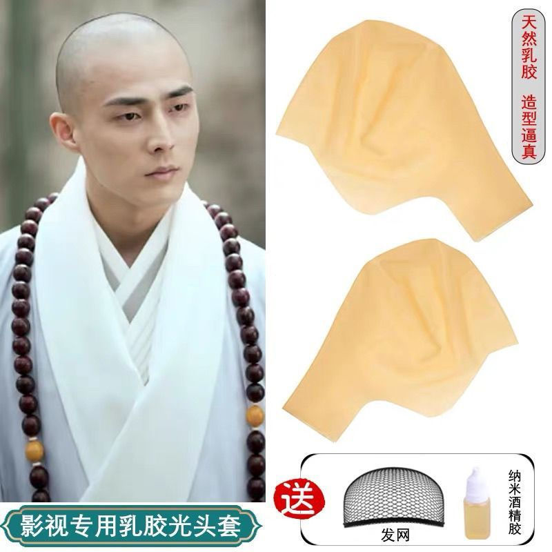 New headgear for annual parties, monk costume props for bald boys cos Wig for film and television ac
