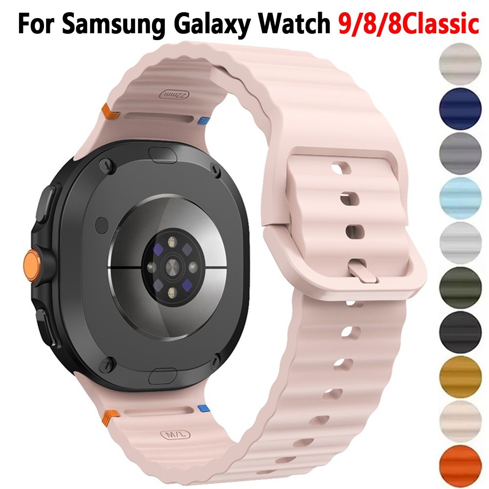 สายรัดซิลิโคนสําหรับ Samsung Galaxy Watch 9 8 40 มม.44 มม.สายนาฬิกาอัจฉริยะสําหรับ Galaxy Watch 8Classic